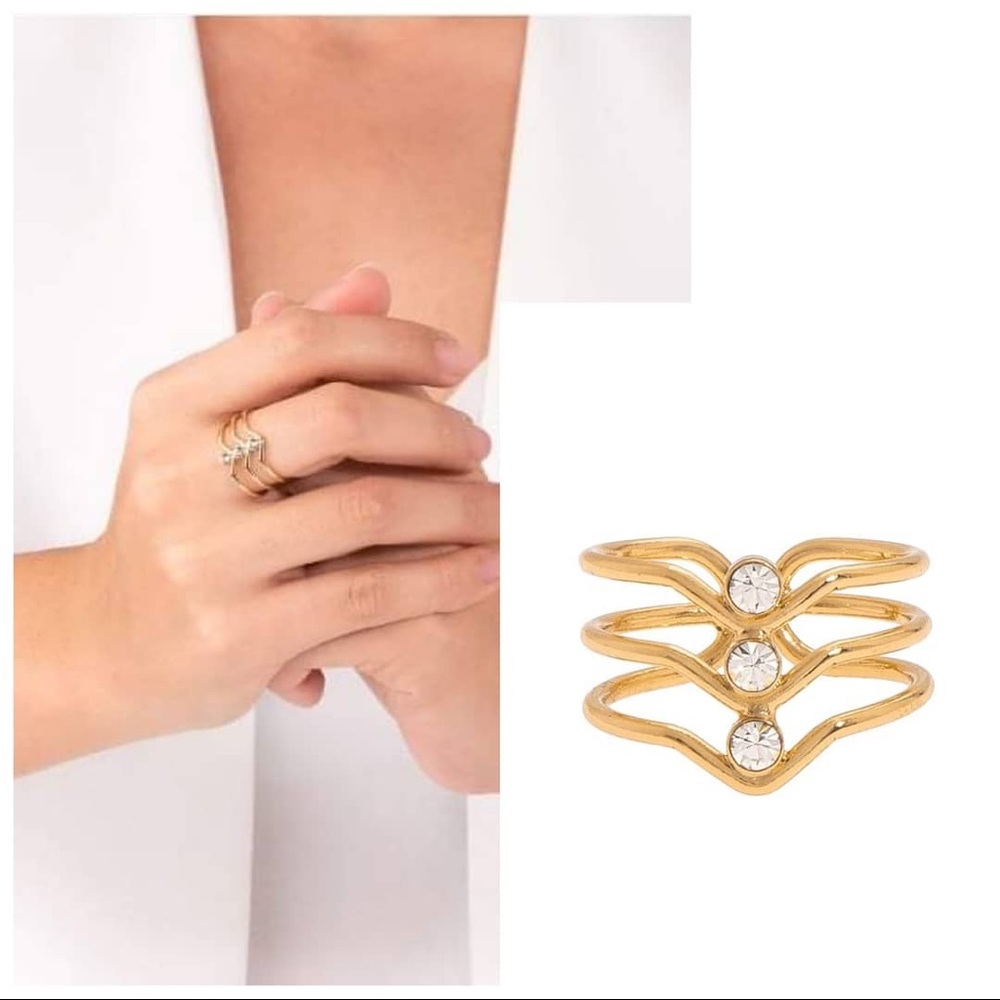 ADJUSTABLE GOLD-PLATED RING